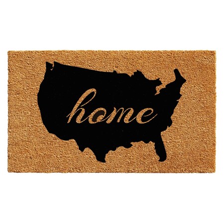 Calloway Mills Entrance Mat, Coir, Natural, Black 102872436
